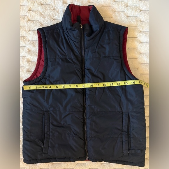 Abercrombie & Fitch Women’s Puffer Vest Y2K Blue Red Full Zip 92 Patch Sz S - Picture 7 of 7